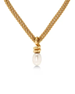 Swivel Halsband Pearl L – Guld>Edblad Best