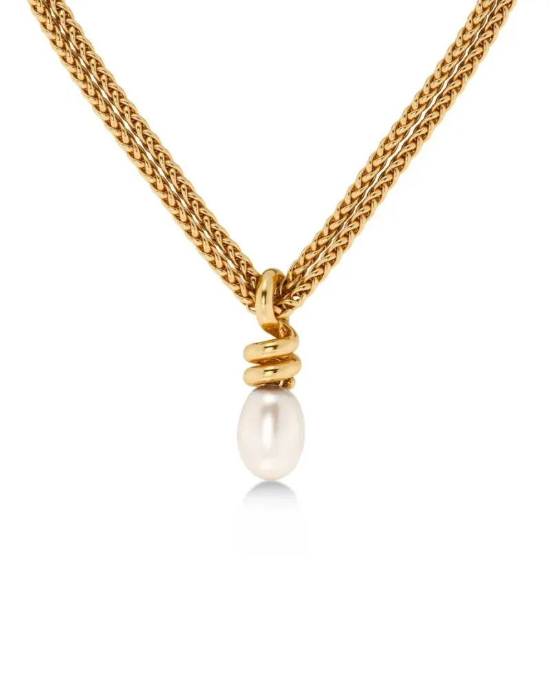 Swivel Halsband Pearl L – Guld>Edblad Best