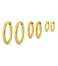Triple Pair Örhängen Guld (125185)>Edblad Clearance