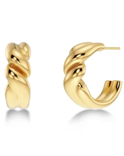 Twist Hoops L Örhängen Guld>Edblad Outlet
