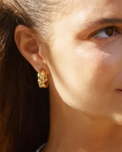 Twist Hoops L Örhängen Guld>Edblad Outlet