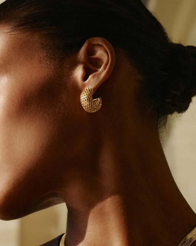 Viva Hoops L – Guld>Edblad Clearance