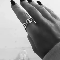 Anchor Ring Silver Ring170>Emma Israelsson Clearance