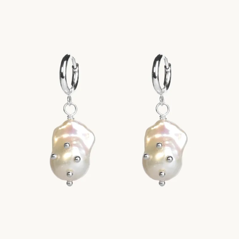 Baroque Stud Pearl Örhängen Silver>Emma Israelsson Discount