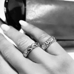 Braided Band Ring Silver Ring166>Emma Israelsson Outlet