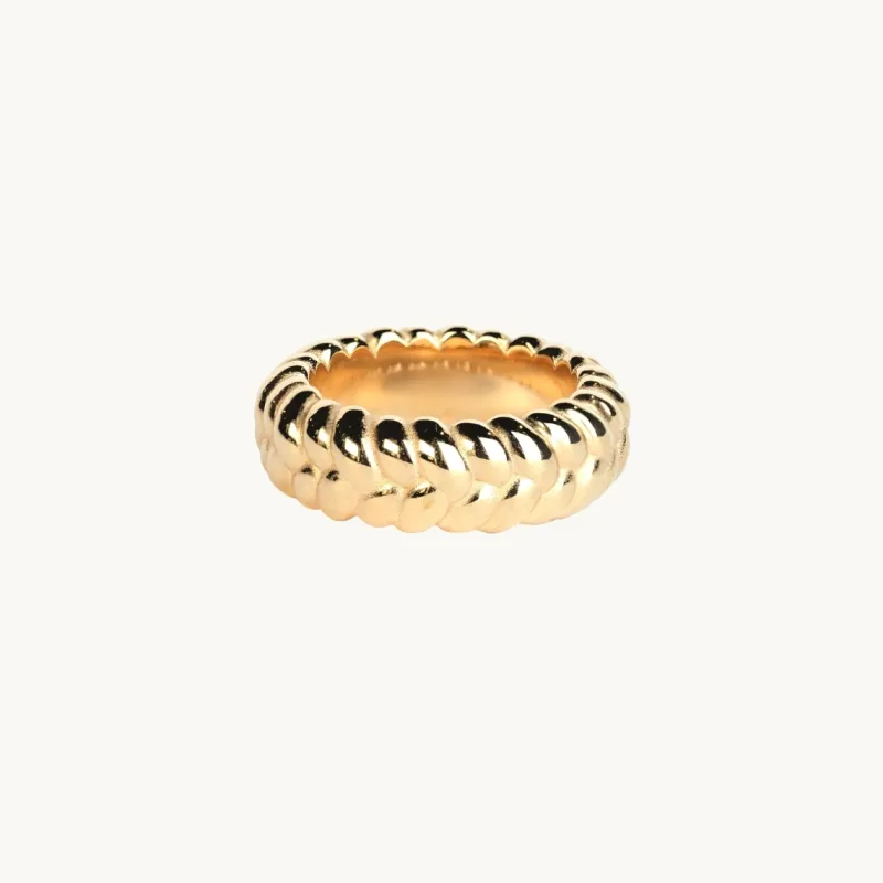 Braided Band Ring Guld Ring167>Emma Israelsson Hot