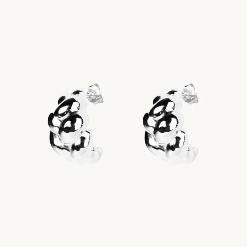 Braided Örhängen Silver Ear208>Emma Israelsson Sale
