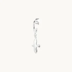 Mini Organic Dove M Hoop Silver Ear220>Emma Israelsson New