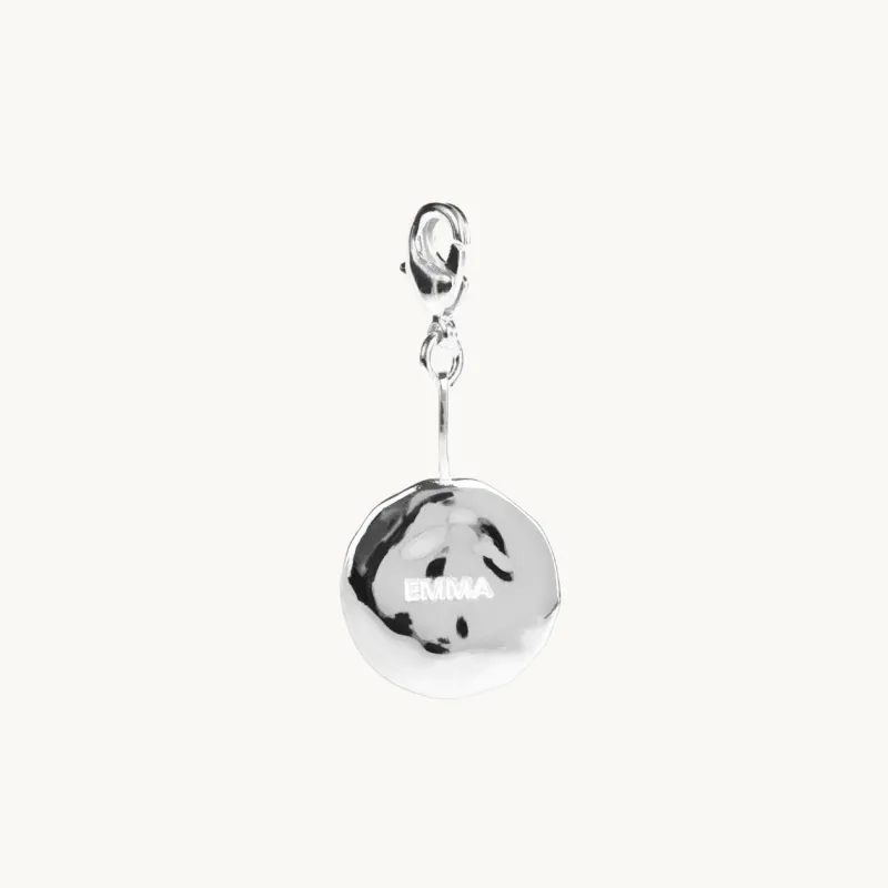 Emma Israelsson Name Coin Organic Charm Silver Charm021>Charms Online