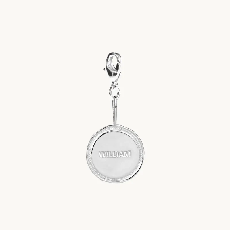Emma Israelsson Name Coin Wreath Charm Silver Charm019>Charms Outlet