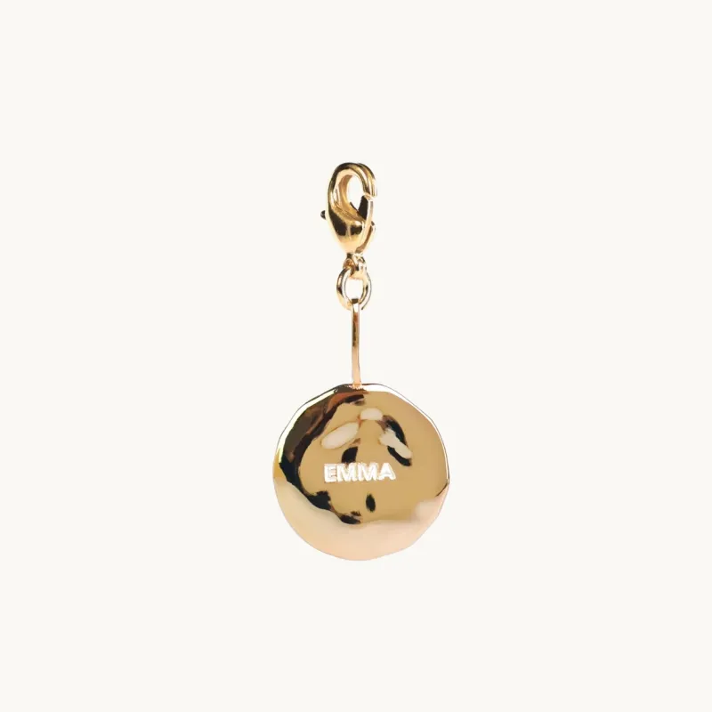 Emma Israelsson Name Coin Organic Charm Guld Charm022>Charms Discount