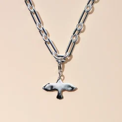 Organic Dove Chunky Kedja Silver Neck174>Emma Israelsson