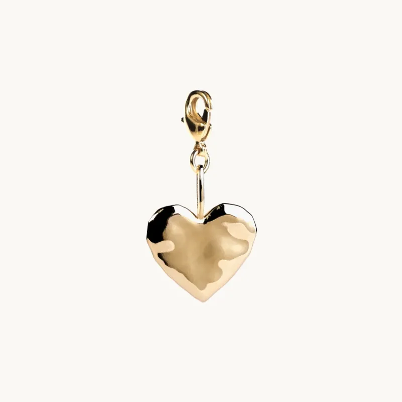 Emma Israelsson Organic Heart Charm Guld Charm010>Charms Online