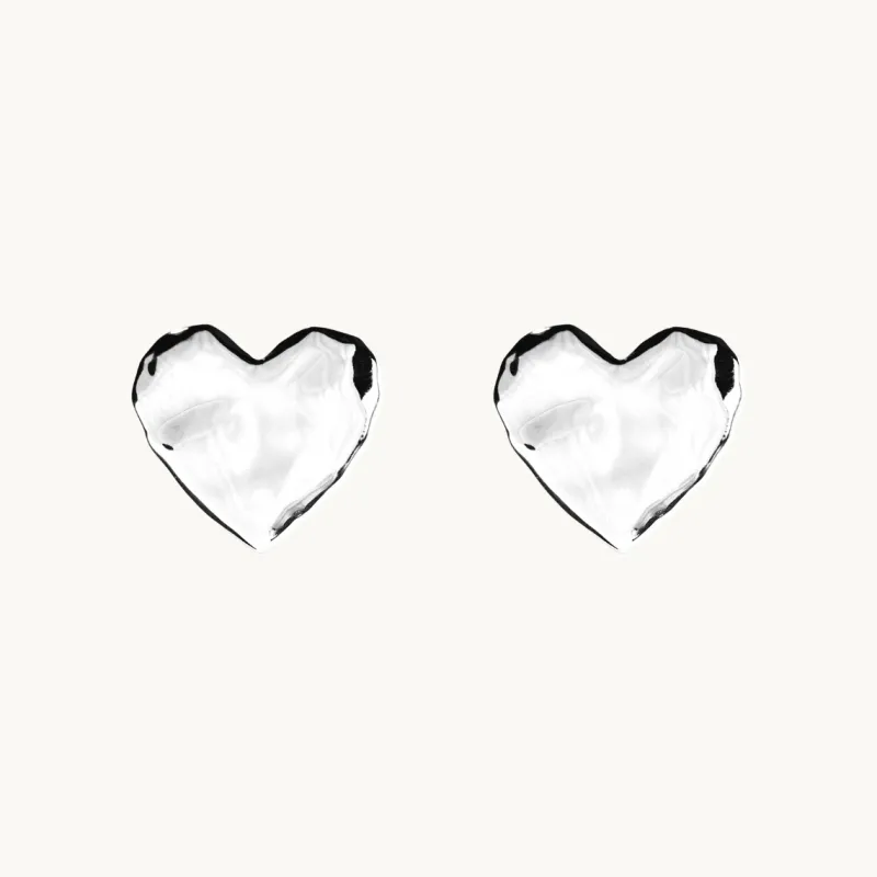 Organic Heart Örhängen Silver Ear195>Emma Israelsson Discount