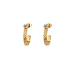 Emma Israelsson Princess hoops stone Små guld – ear156>Dam Clearance