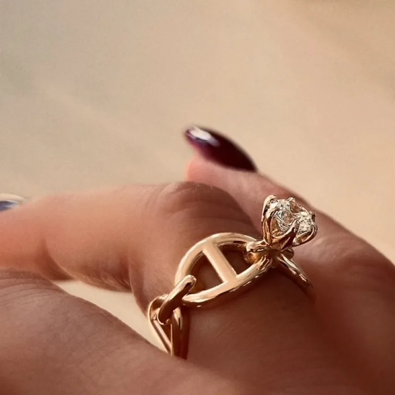 Princess Anchor Ring Guld>Emma Israelsson Sale