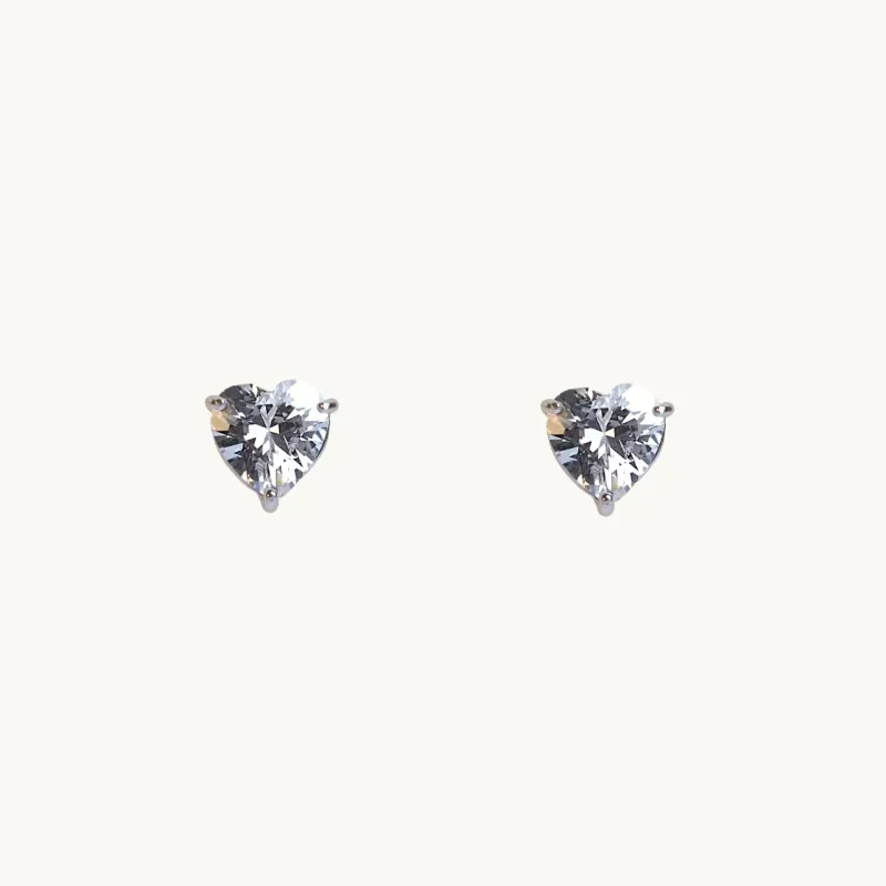 Sparkling Heart Örhängen Silver Ear199>Emma Israelsson Hot