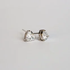 Sparkling Heart Örhängen Silver Ear199>Emma Israelsson Hot