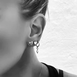 Sparkling Heart Örhängen Silver Ear199><noscript><img width=