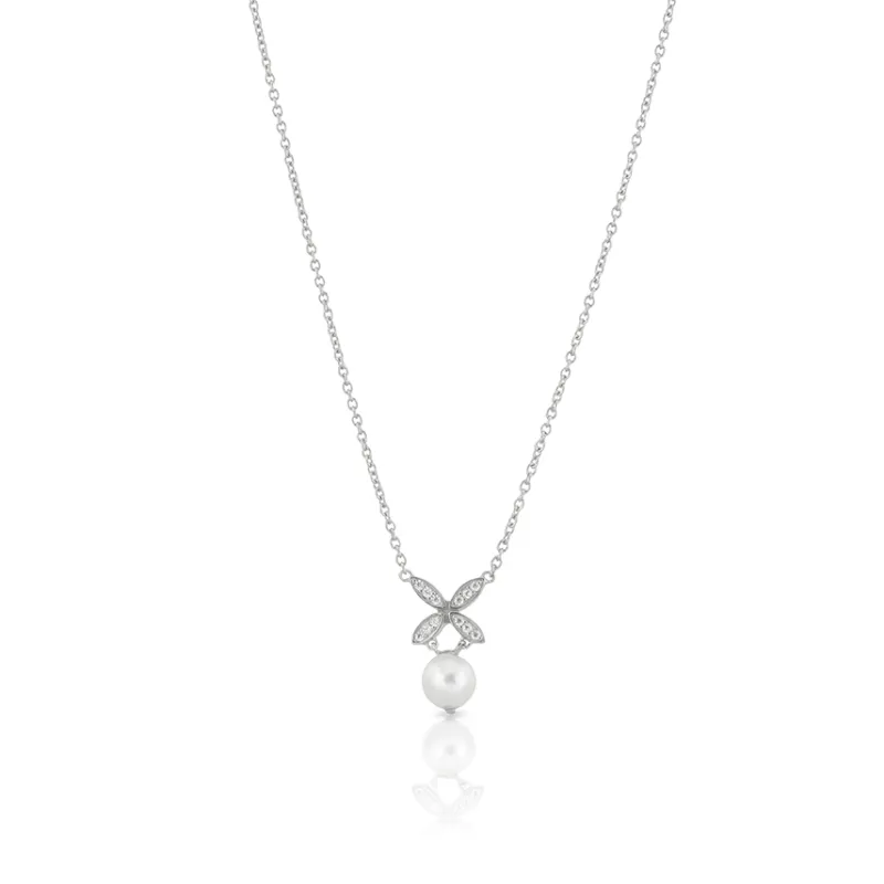 Gynning Jewelry Ellipse Mini Pearl Halsband Silver>Carolina Gynning smycken Discount