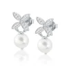 Gynning Jewelry Ellipse Mini Pearl Örhängen Silver>Carolina Gynning smycken Online