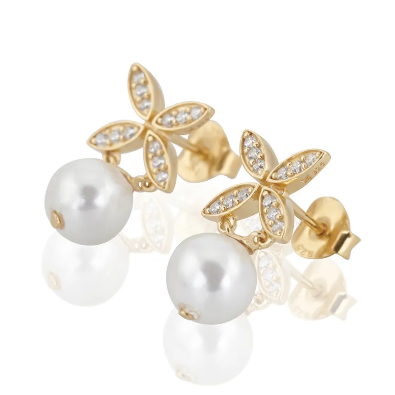 Gynning Jewelry Ellipse Mini Pearl Örhängen>Carolina Gynning smycken Outlet