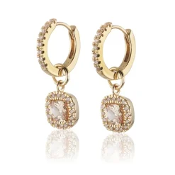 Gynning Jewelry Glamorous örhängen creol – guld/champagne>Carolina Gynning smycken Clearance