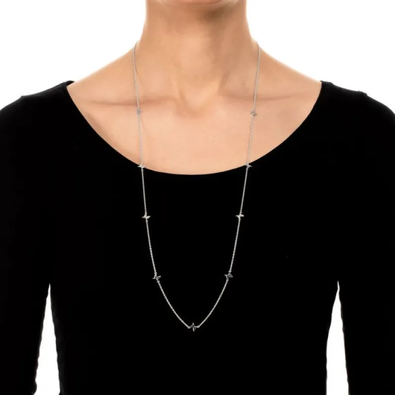 Gynning Jewelry Petite Papillion Halsband (Silver) 80 cm>Carolina Gynning smycken Clearance