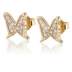 Gynning Jewelry Petite papillion sparkling örhängen – Guld>Carolina Gynning smycken Online