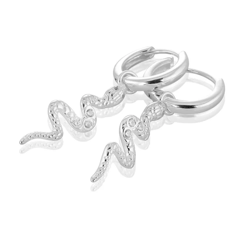 Gynning Jewelry Snake örhängen – Silver>Carolina Gynning smycken Sale