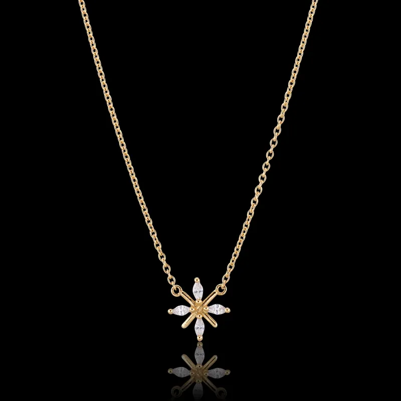 Gynning Jewelry Snowflake Halsband (Guld)>Carolina Gynning smycken Hot