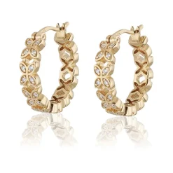 Gynning Jewelry Sparkling ellipse mini örhängen creol – L (Guld)>Carolina Gynning smycken Discount