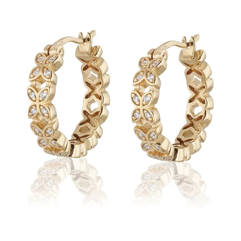 Gynning Jewelry Sparkling ellipse mini örhängen creol – L (Guld)>Carolina Gynning smycken Discount