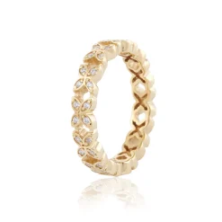 Gynning Jewelry Sparkling Ellipse Mini Ring Guld gp38>Carolina Gynning smycken Sale