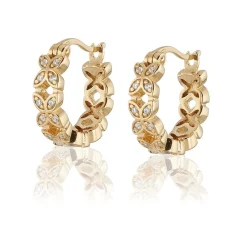 Gynning Jewelry Sparkling ellipse mini örhängen creol – S (Guld)>Carolina Gynning smycken Hot