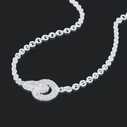 Gynning Jewelry The Knot Sparkling Mini Halsband – Silver>Carolina Gynning smycken