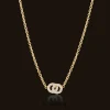 Gynning Jewelry The Knot Sparkling Mini Halsband – Guld>Carolina Gynning smycken Hot