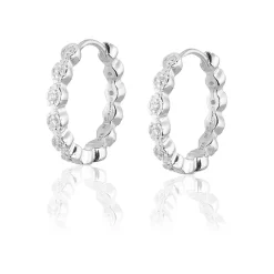 Gynning Jewelry Time to glow örhängen creol – L (Silver)>Carolina Gynning smycken