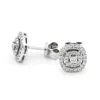 Örhängen i 18K Vitguld med 0.39ct TW/SI Diamanter – MSF04W>Halo Hot