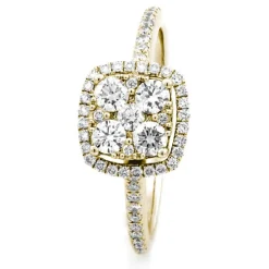 ring i 18K Guld med 0.60ct TW/SI Diamanter – MSI03G>Halo Best