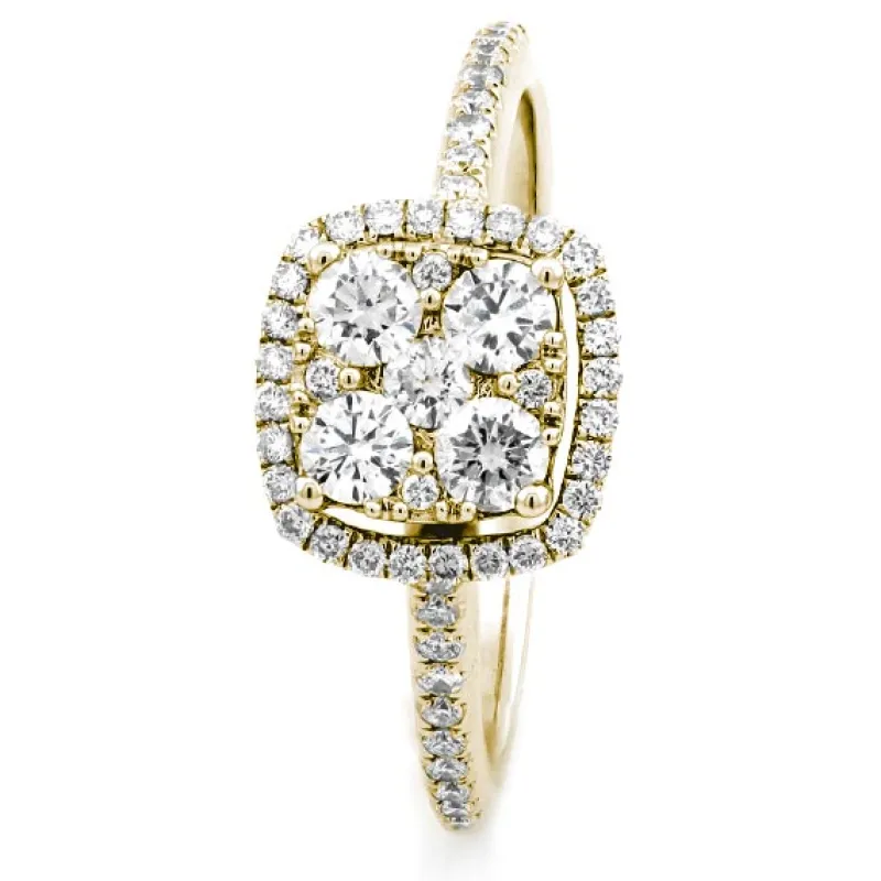 ring i 18K Guld med 0.60ct TW/SI Diamanter – MSI03G>Halo Best