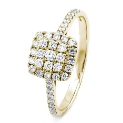 ring i 18K Guld med 0.45ct TW/SI Diamanter – MSI04G>Halo New