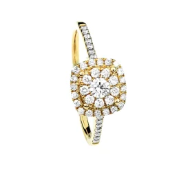 ring i 18K Guld med 0.46ct TW/SI Diamanter – MSI06G>Halo Outlet