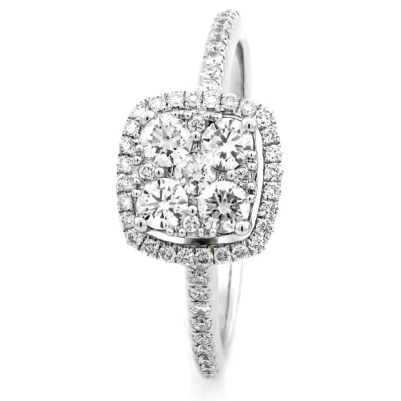 ring i 18K Vitguld med 0.60ct TW/SI Diamanter – MSI03W>Halo
