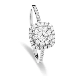 ring i 18K Vitguld med 0.46ct TW/SI Diamanter – MSI06W>Halo Outlet