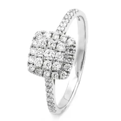 ring i 18K Vitguld med 0.45ct TW/SI Diamanter – MSI04W>Halo Sale