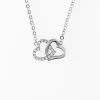 Halsband Double Hearts 18K Vitguld 15103-4WCZ> Outlet