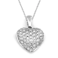 Hjärta Hänge i 18K Vitguld med 0.31ct TW/SI Diamanter – MSG53W> Hot