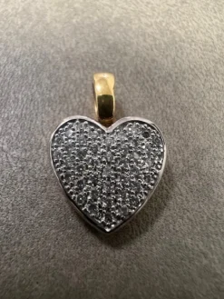 Hjärta i 18K Guld med Diamanter HJG015> New