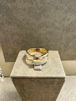18K Guld – Diamant Ring – RBG039 ( Begagnad )><noscript><img width=